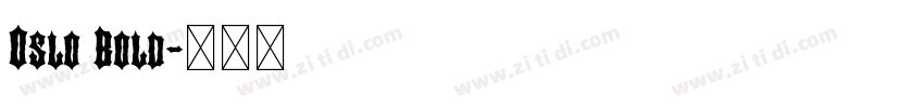 Oslo Bold字体转换